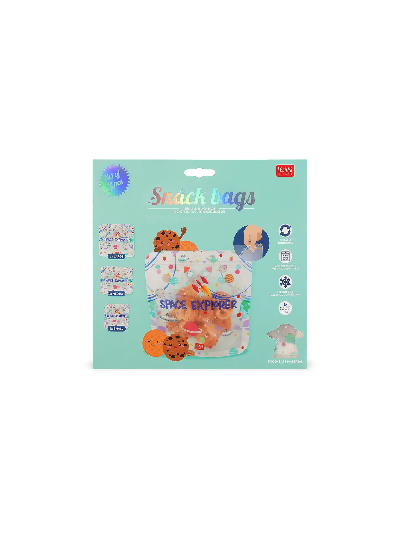 LEGAMI | Snackbeutel 3er-Set SPACE | 